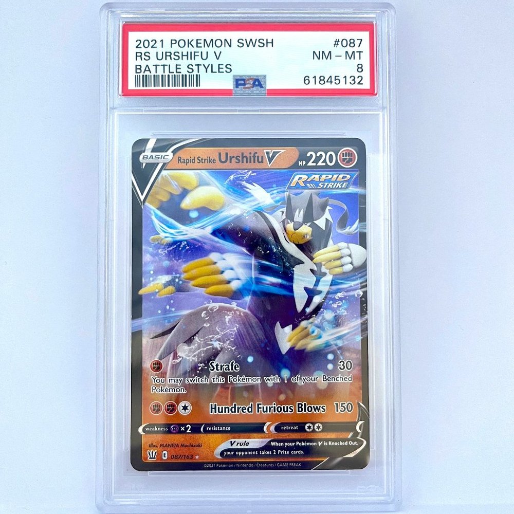 PSA 8 RS Urshifu V Rare NM - Mint 87/163 SWSH Battle Styles 61845132